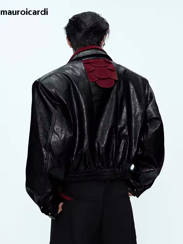 Streetwear Brand China - Mauroicardi 봄 가을 패치 워크 짧은