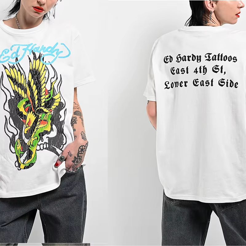 일본 드래곤 Y2k 스트리트 트렌디 타투 브랜드 티셔츠 - Streetwear Brand In Japan 리뷰 및 가격