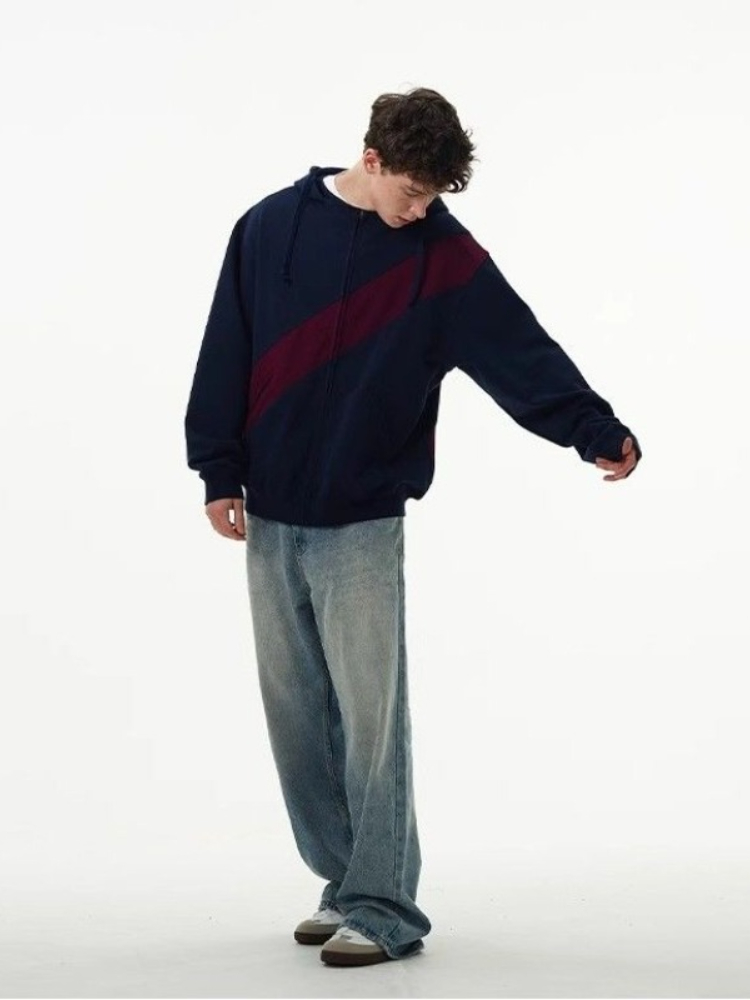 컬러 스플라이싱 오피스룩 남성 후드티 플러스 사이즈 오 - Streetwear Brand Cheap 리뷰 및 가격