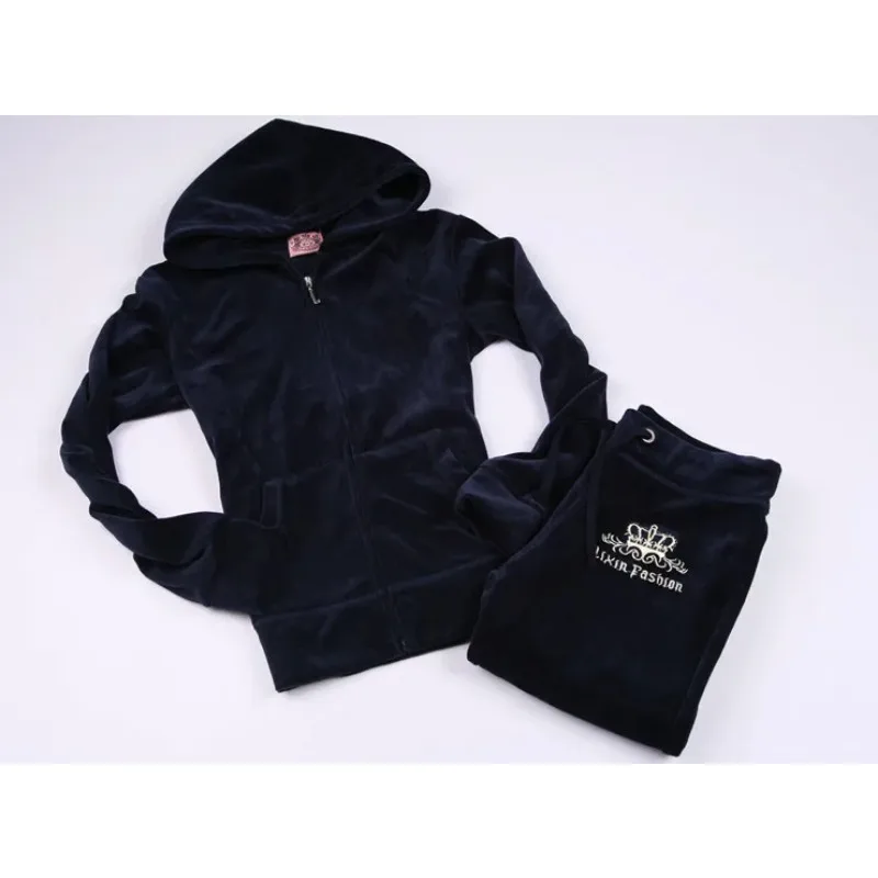 JC 벨벳 운동복 여성용 브랜드 벨벳 재봉 세트, 여성 - Streetwear Brands 리뷰 및 가격