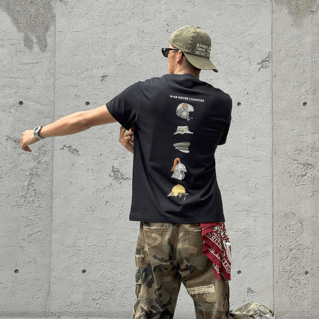 헬멧 진화 역사 미국 트렌드 브랜드 반팔 티셔츠 여름  - Streetwear Brand Shirts 리뷰 및 가격