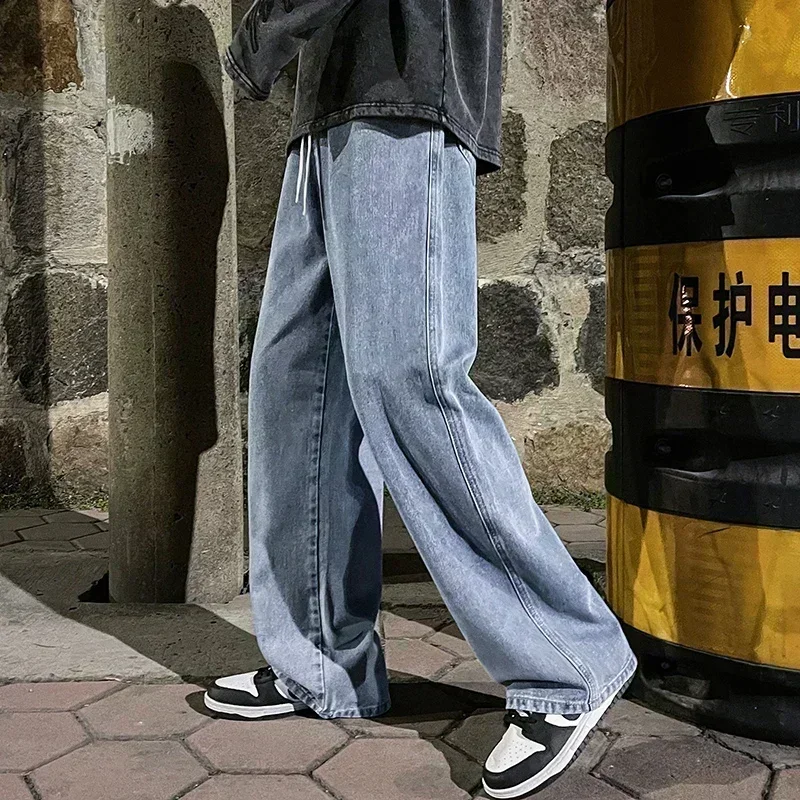 새로운 스트리트웨어 루즈 진 남성 한국 스타일 패션 루 - Streetwear Clothing Brands 리뷰 및 가격