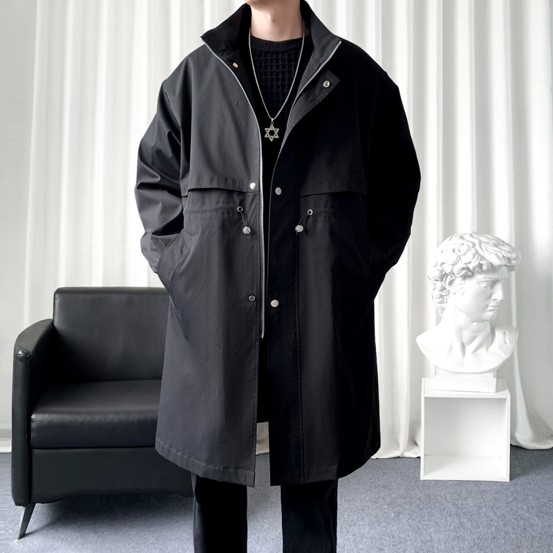 트렌치코트 한국 남성 패션 오버코트, 긴 바람막이 스트 - Streetwear Brand China 리뷰 및 가격