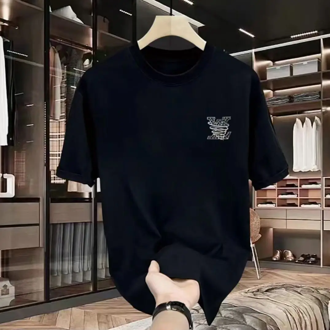 100% 순면 남성용 명품 브랜드 레터 프린트 티셔츠, - Streetwear Clothing Brands 리뷰 및 가격