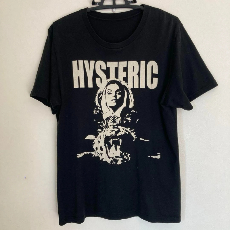 빈티지 소녀 초상화 스트리트 트렌디 브랜드 티셔츠 코튼 - Streetwear Brand Shirts 리뷰 및 가격