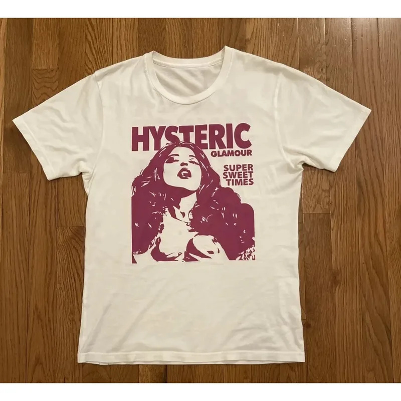 빈티지 소녀 초상화 스트리트 트렌디 브랜드 티셔츠 코튼 - Streetwear Brand Shirts 리뷰 및 가격