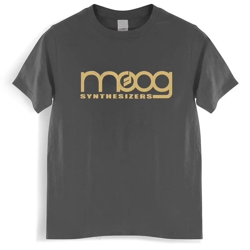 Moog 신시사이저 블랙 프린트 티셔츠 남녀공용, 코튼 - Streetwear Brand Top 리뷰 및 가격