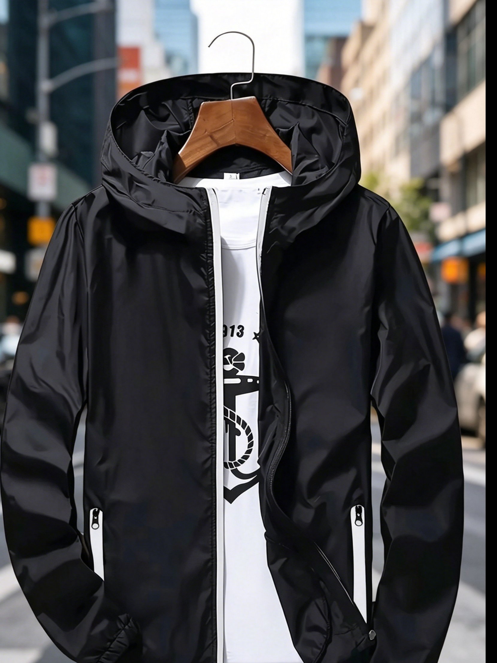 남성용 프리미엄 경량 후드 윈드브레이커, 속건성 풀집  - Streetwear Zipper 리뷰 및 가격