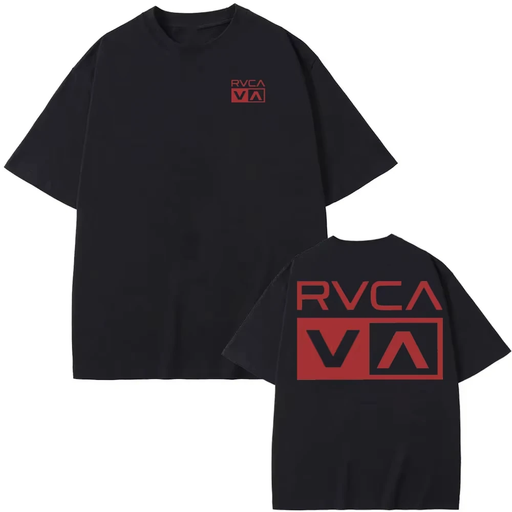 RVCA T 셔츠 블랙 티 여름 코튼 티셔츠 여름 짧은 - Streetwear Brand Shirts 리뷰 및 가격