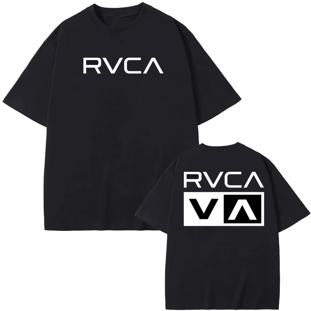 RVCA T 셔츠 블랙 티 여름 코튼 티셔츠 여름 짧은 - Streetwear Brand Shirts 리뷰 및 가격