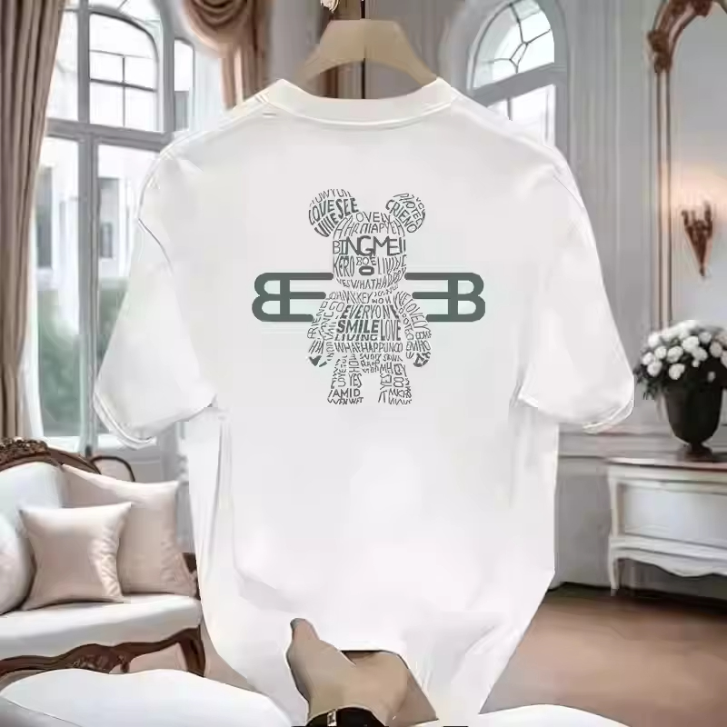 100% 순면 남성용 명품 브랜드 레터 프린트 티셔츠, - Streetwear Clothing Brands 리뷰 및 가격