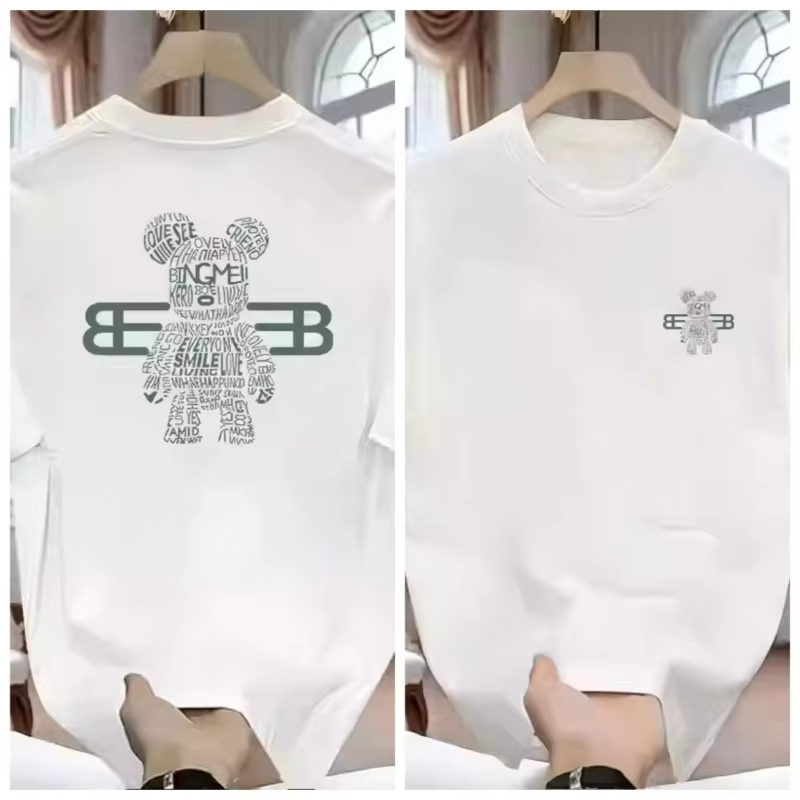 100% 순면 남성용 명품 브랜드 레터 프린트 티셔츠, - Streetwear Clothing Brands 리뷰 및 가격